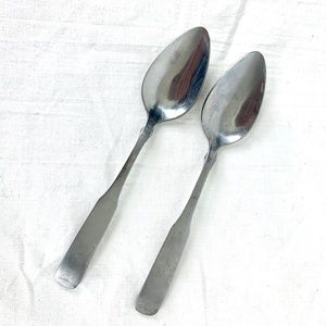 2 Teaspoons Boston Common World Tableware Stainless Steel Flatware Excellent